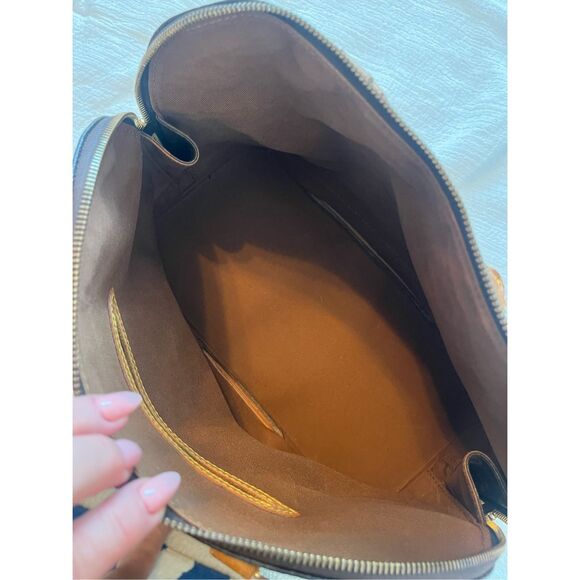 Louis Vuitton Alma PM Monogram Canvas Satchel Handbag Brown Vintage LV Top Handl - Picture 9 of 14